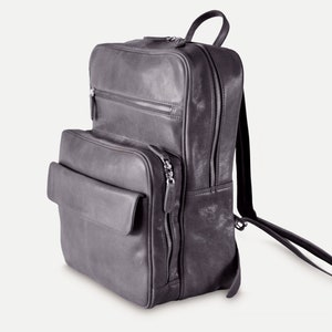 Leather backpack men - Mens backpack - Laptop backpack - Diaper bag men - Laptop bag men - Leather rucksack - Men leather bag - Grey leather