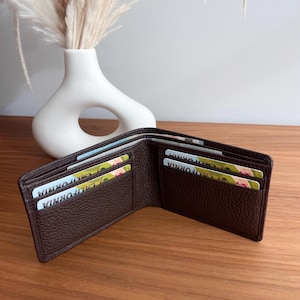 Custom Leather Wallet for Men - RFID Bifold Wallet with Optional Coin Pouch & Removable ID Flap - Personalized - Gift for Him, Dad, Husband image 17