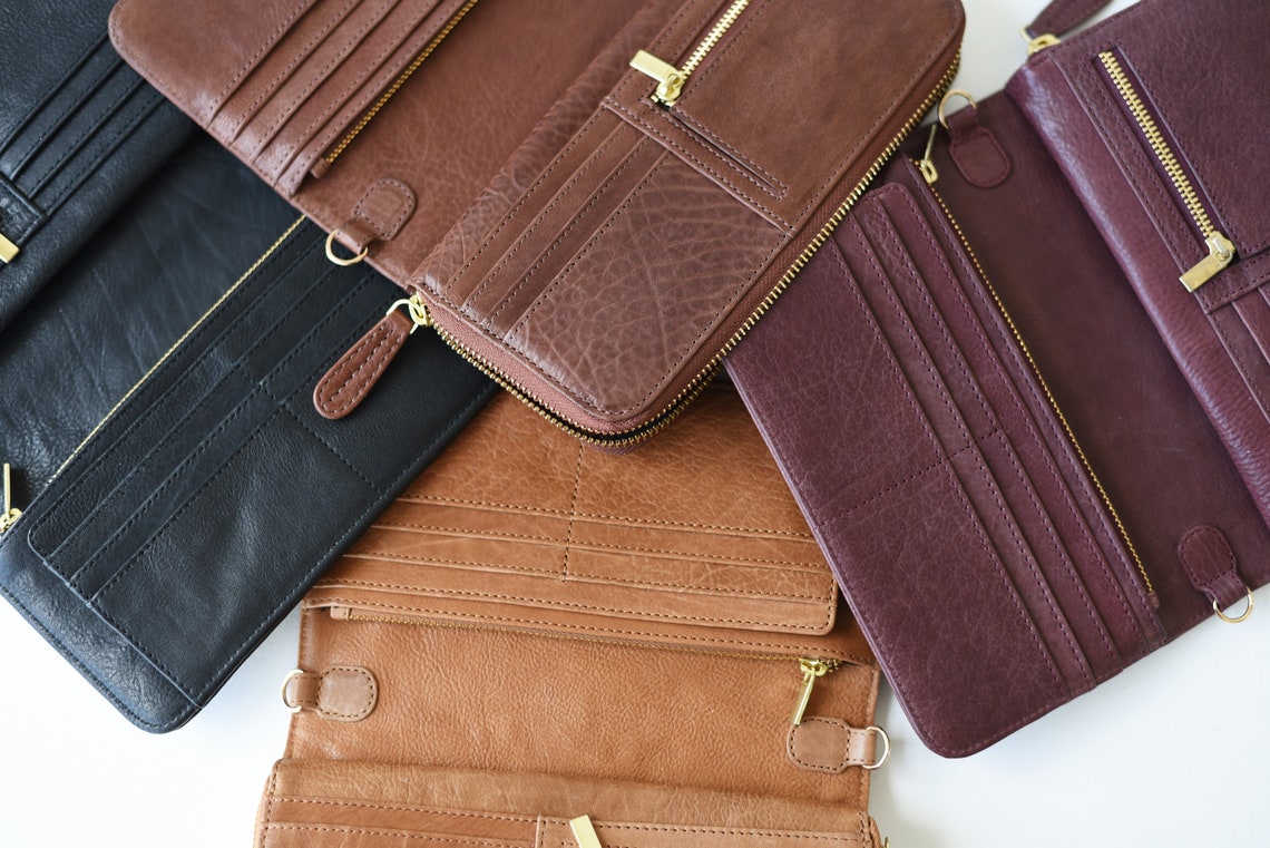 Women's crossbody leather wallet Small crossbody bag Etsy