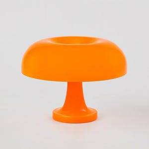 Pilz Tischlampe - Retro Orange Bauhaus Schreibtischlampe - Gemütliches Nachttischlicht & Vintage Wohndekor Geschenk