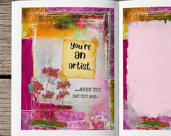 Prompt sketchbook journal for artists & creative writing 24 Pages with inspirational prompts ~ 8.5x11"