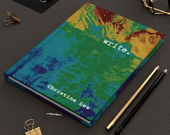 Personalized Journal / Hardcover Notebook Colorful custom name blank book : 150 lined, perforated pages, 5.71 X 8.07"