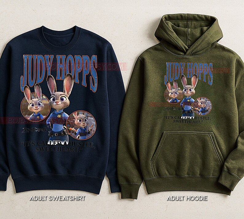 Judy Hopps Zootopia Shirt, 90s Vintage Retro Bootleg Bunny Cop T-Shirt, Rabbit Detective Graphic Tee, Retro Animal Movie Fan Shirt image 6