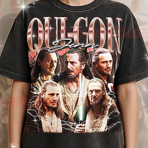 Camiseta pirata de Qui-Gon Jinn, camiseta vintage de héroe maestro Jedi, camiseta retro de los 90, suéter de Qui-Gon Jinn