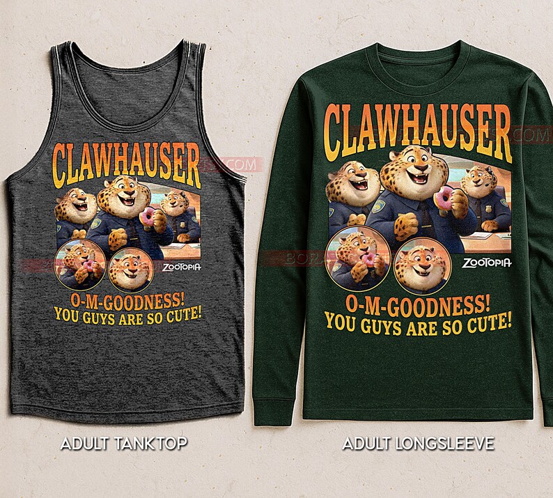 Clawhauser Zootopia Shirt, 90er Jahre Vintage Retro Bootleg Cheetah Cop T-Shirt, Donut Liebhaber Grafik T-Shirt, Retro Tier Held Shirt Bild 5