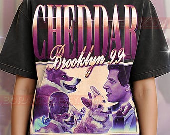 Cheddar Brooklyn 99 T-Shirt, Vintage Dog TV Character Comedy Funny Star Tee, 90s Retro Throwback, Cheddar Brooklyn 99 Sweater