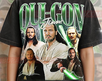 Qui-Gon Jinn T-Shirt, Vintage Jedi Master Sci-Fi Hero Classic Character Star Tee, 90s Retro Throwback, Qui-Gon Jinn Sweater