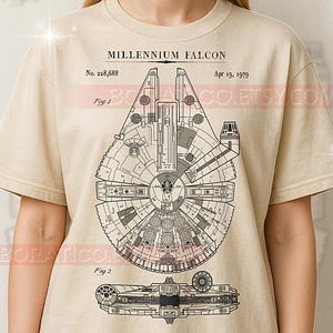 Camiseta del Halcón Milenario, diseño vintage de nave espacial de contrabandistas estilo retro de los 90, suéter de vehículo de ciencia ficción