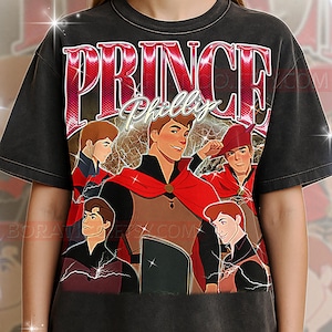 Camiseta de la Bella Durmiente del Príncipe Felipe, camiseta vintage de la Bella Durmiente del Príncipe Caballero, estilo retro de los 90, suéter de la Bella Durmiente.