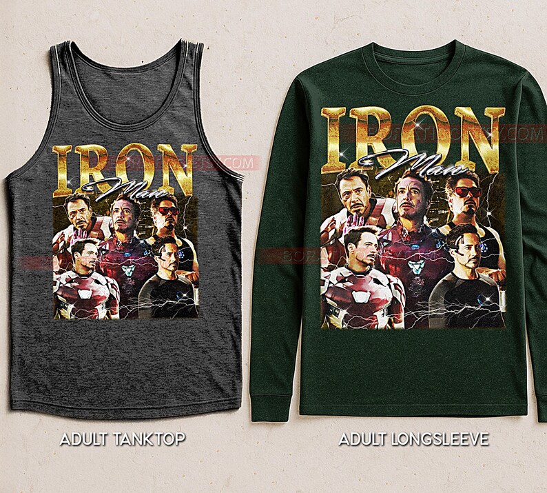Iron Man 90s Vintage Retro Bootleg Shirt, Armored Superhero Graphic Tee, Billionaire Hero Fan Apparel image 5