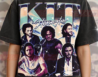 キット・ハリントンTシャツ、ヴィンテージ俳優スターファンタジーパフォーマーTシャツ、90年代レトロスローバック、キット・ハリントンセーター