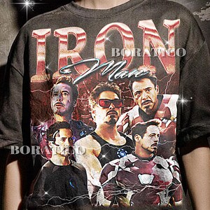 Tony Stark Bootleg Shirt, Genius Inventor Superhero Graphic Tee, Action Movie Legend Fan Gift image 1