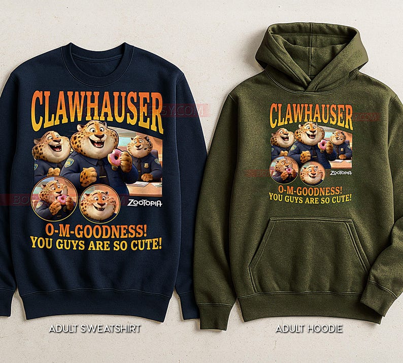 Clawhauser Zootopia Shirt, 90er Jahre Vintage Retro Bootleg Cheetah Cop T-Shirt, Donut Liebhaber Grafik T-Shirt, Retro Tier Held Shirt Bild 6