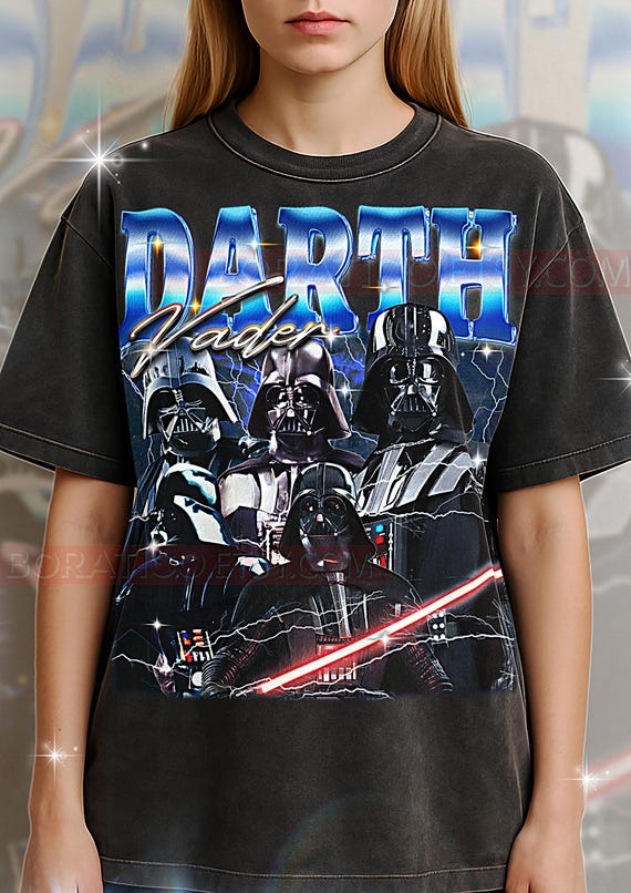 Darth Vader Bootleg Shirt, Vintage Sith Lord Villain Dark Side Tee