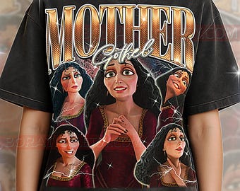 Mother Gothel Tangl3d T-Shirt, Vintage Tangl3d Villain Animated Character Classic Star Tee, 90s Retro Throwback, Mother Gothel Sweater