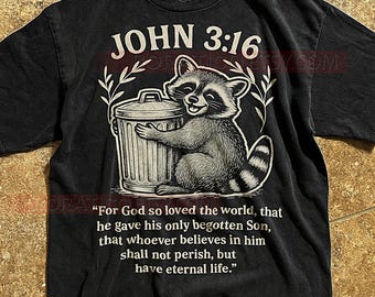 John 3:16 For God So Loved The World T-Shirt, Bible Verse Faith Tee, Inspirational Christian Apparel, Religious Gift