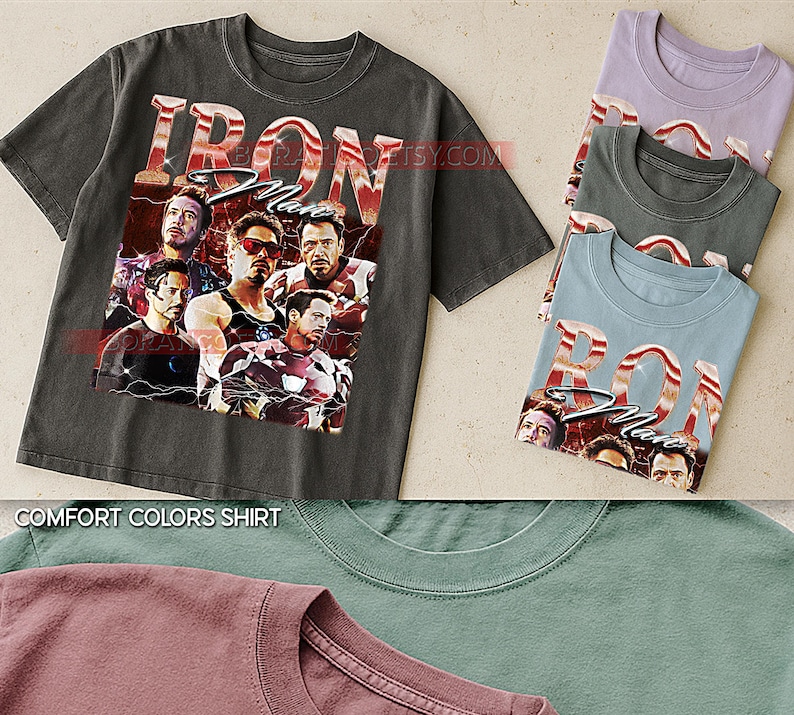 Tony Stark Bootleg Shirt, Genius Inventor Superhero Graphic Tee, Action Movie Legend Fan Gift image 4
