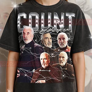 Count Dooku T-Shirt, Vintage Sith Lord Villain Sci-Fi Character Performer Tee, 90s Retro Throwback, Count Dooku Sweater