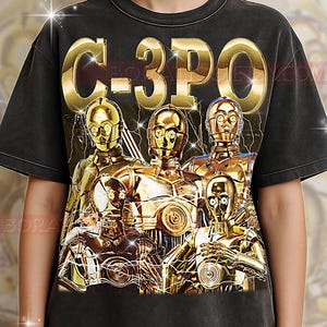 C-3PO 海賊版シャツ、ヴィンテージ プロトコル・ドロイド Str Wrs キャラクターTシャツ、90年代レトロ スローバックTシャツ、C-3PO セーター