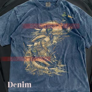 Mallard Ducks Drake And Hen Comfort Colors® Tshirt, Waterfowl Bird Watching Wildlife Nature, Retro Vintage Art, Duck Hunter Graphic image 4