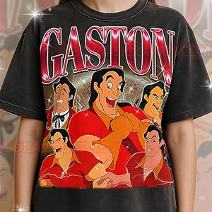 Camiseta de Gastón de La Bella y la Bestia, camiseta vintage del villano animado de La Bella y la Bestia, estilo retro de los 90, suéter de Gastón