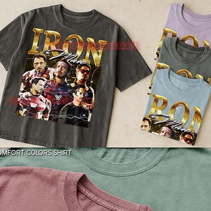 Iron Man 90s Vintage Retro Bootleg Shirt, Armored Superhero Graphic Tee, Billionaire Hero Fan Apparel image 4