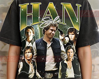 Han Solo T-Shirt, Vintage Smuggler Hero Sci-Fi Character Classic Star Tee, 90s Retro Throwback, Han Solo Sweater