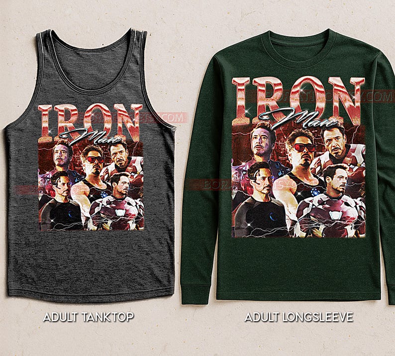 Tony Stark Bootleg Shirt, Genius Inventor Superhero Graphic Tee, Action Movie Legend Fan Gift image 5