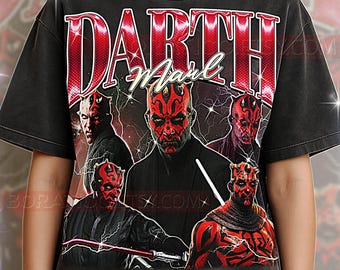 Darth Maul T-shirt, vintage Sith Lord Villain scifi-personage Star T-shirt, jaren 90 retro throwback, Darth Maul-sweater