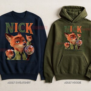 Nick Zootopia Shirt, Nick Wilde 90s Vintage Retro Bootleg Shirt, Fox Character Graphic Tee, Aesthetic Movie Fan Gift image 6