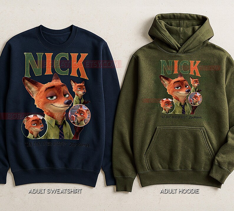 Nick Zootopia Shirt, Nick Wilde 90s Vintage Retro Bootleg Shirt, Fox Character Graphic Tee, Aesthetic Movie Fan Gift image 6