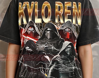 Kylo Ren Bootleg Shirt, Vintage Sith Villain First Order Character Tee, 90s Retro Throwback T-shirt, Kylo Ren Sweater
