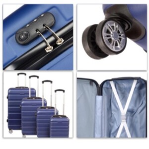 4 Wheel Hard Shell Luggage Set ABS Suitcases Large Medium Cabin Lightweight UK STOCK