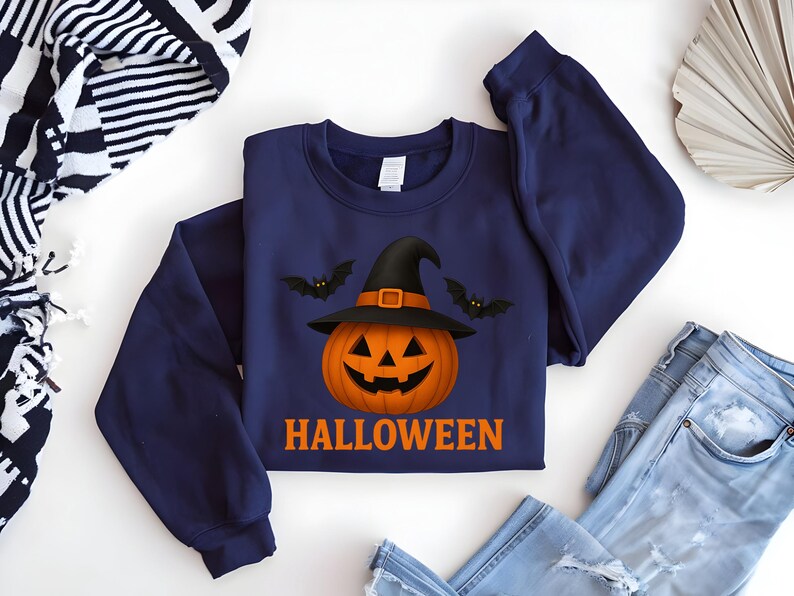 My Hat My Bat My Pumpkin And My Cat Sweatshirt