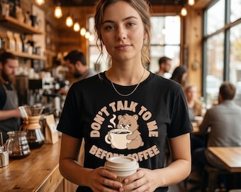 Don't Talk To Me Before Coffee T-Shirt | Funny Coffee Lover Gift | Unisex Softstyle Tee