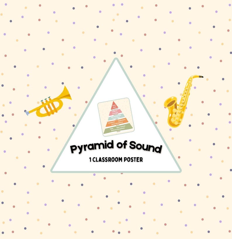 Rainbow Pyramid of Sound Poster - Etsy