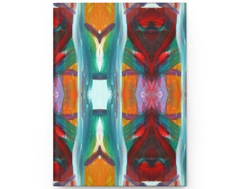Hardcover Journal: Artistic Colorful Abstract Design, Lined Pages