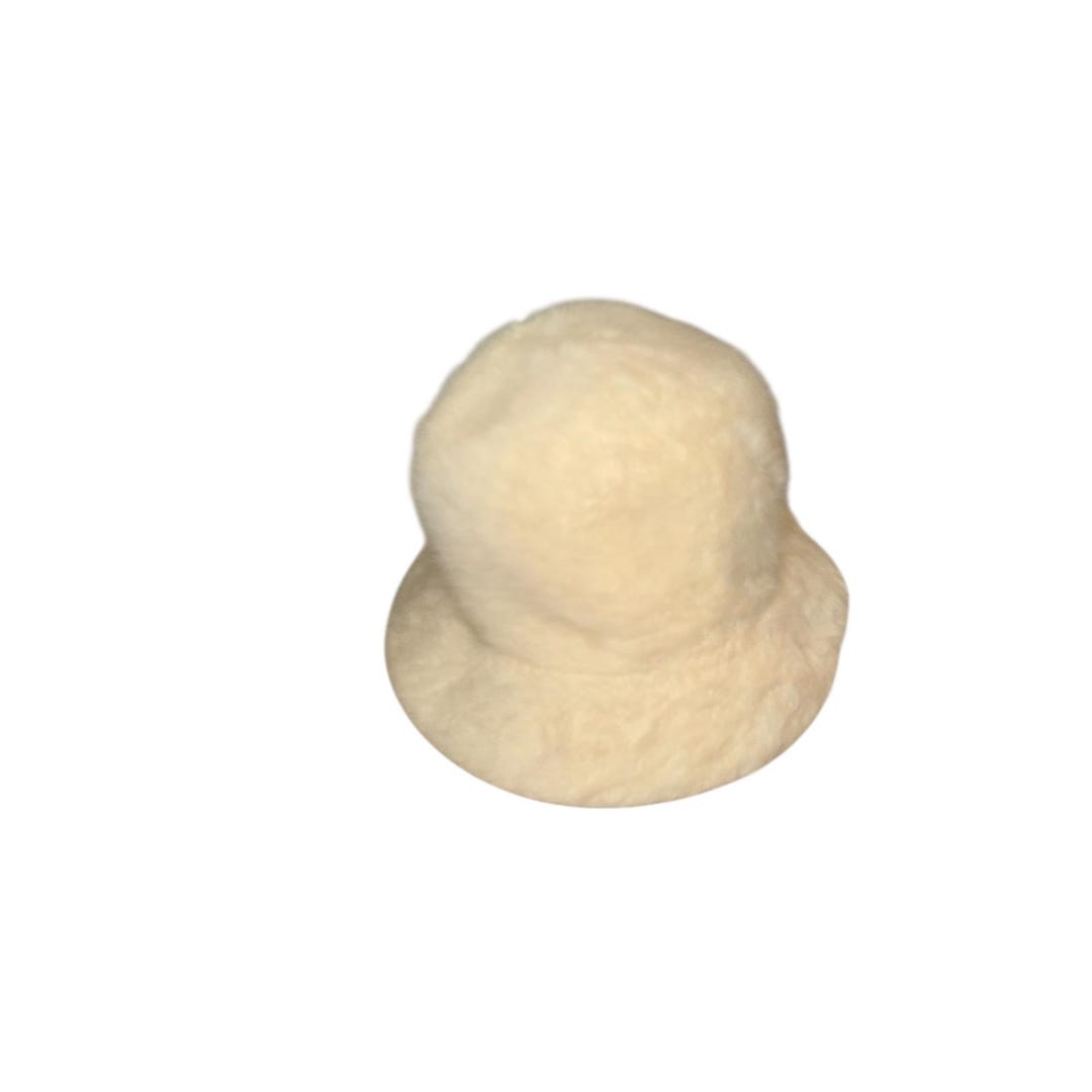 Vintage Kangol Faux Fur Bucket Hat Cream Fluffy Furry Y2K  display picture 2