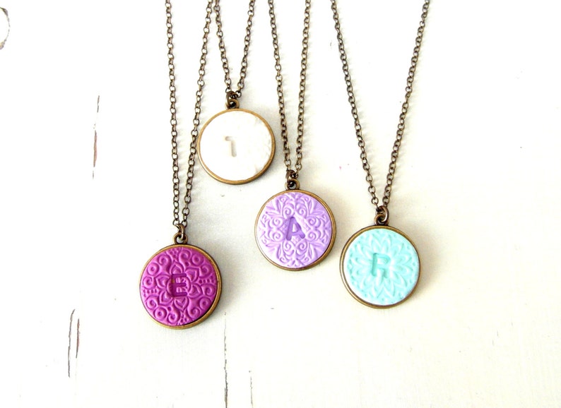 Personalized Initial Necklace Custom Statement Image 0
