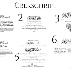 Luxury Nikkah Certificate Beige-Gold | Personalized Islamic Marriage Contract A4/A3 | Nikkah Nama | Muslim Marriage Certificate | Nikah image 3