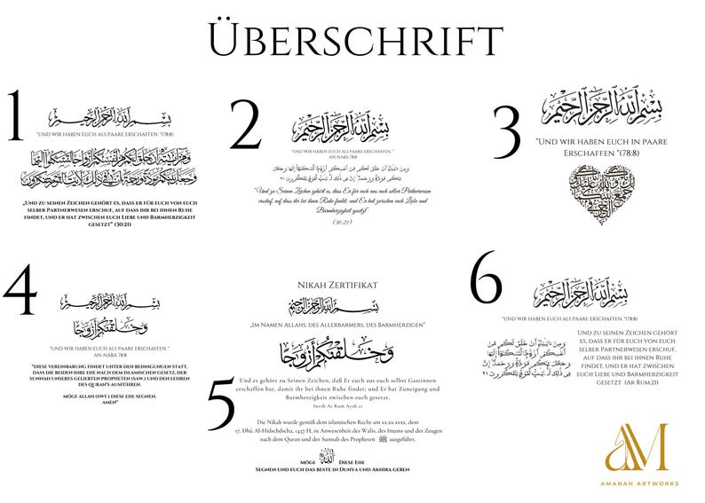 Luxury Nikkah Certificate Beige-Gold | Personalized Islamic Marriage Contract A4/A3 | Nikkah Nama | Muslim Marriage Certificate | Nikah image 3