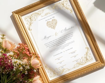 Digital Nikah Certificate, Elegant Certificate, Islamic Marriage Certificate, Wedding Certificate, Nikah, Certificate, Islam