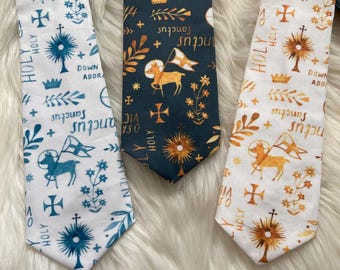 First Communion Ties Custom Size Faith Collection Catholic Eucharistic