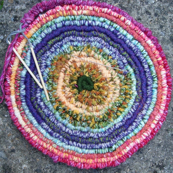 TUTORIAL - Weave a Spiral (Round) Rug or Wall Hanging with Weaving Sticks - Instruction Booklet (PDF)