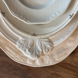 Vintage Ceramic Serving Platter Collection – Ornate, Fluted, Scalloped & Embossed Turkey Designs | Thanksgiving Tablescape Decor
