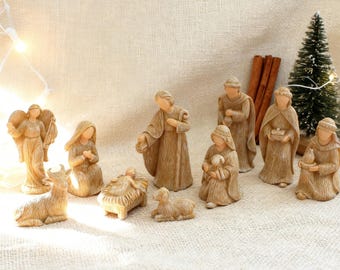 Nativity Set 11 pcs Religious Figures Christmas Decoration 1 1/4