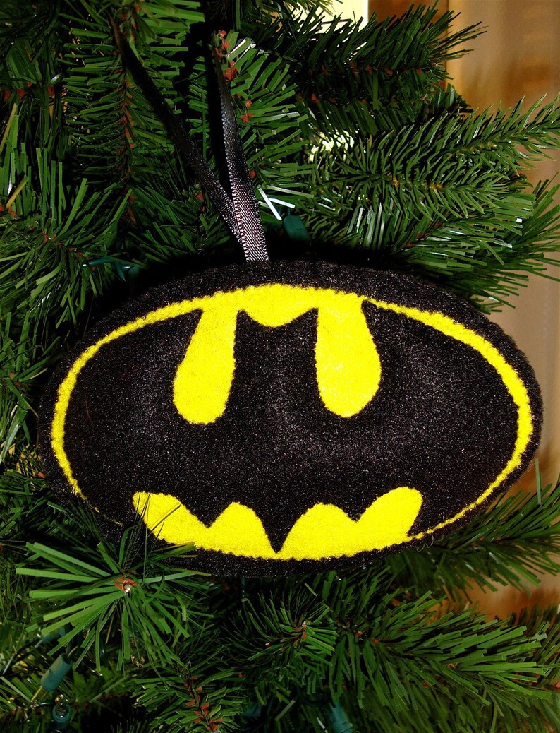 Batman Logo Felt Ornament Etsy