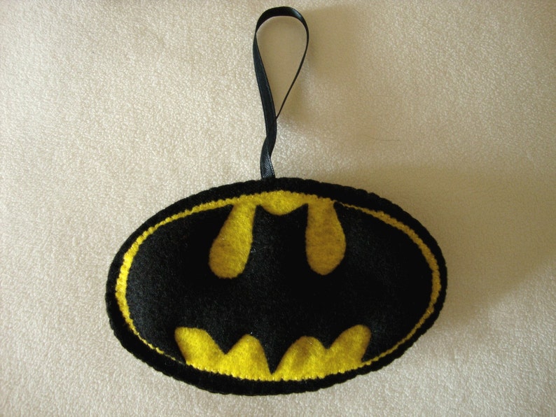 Batman Logo Felt Ornament Etsy
