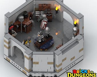 LEGO Castle Armoury Instructions (PDF), Barbarian vs Ork Warrior figurine, Bricks Dungeons and Adventures