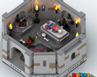 LEGO Castle The Sacrificial Altar Instructions (PDF), Skeleton Sorcerer figurine, Bricks Dungeons and Adventures